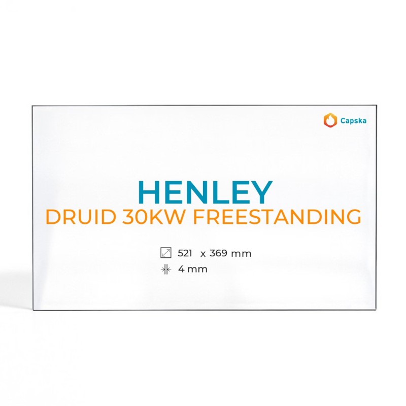 Henley DRUID 30KW FREESTANDING Glas - Rechteck Kaminglas