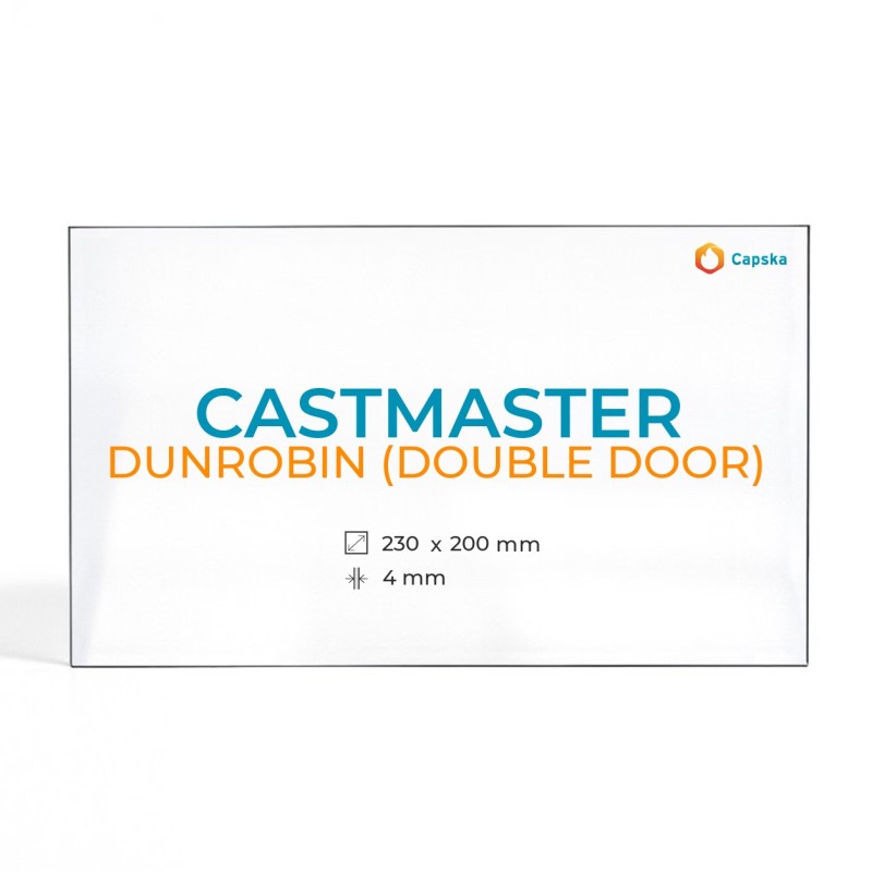 Vetro Castmaster DUNROBIN (DOUBLE DOOR) - Vetro Rettangolo per stufa a legna