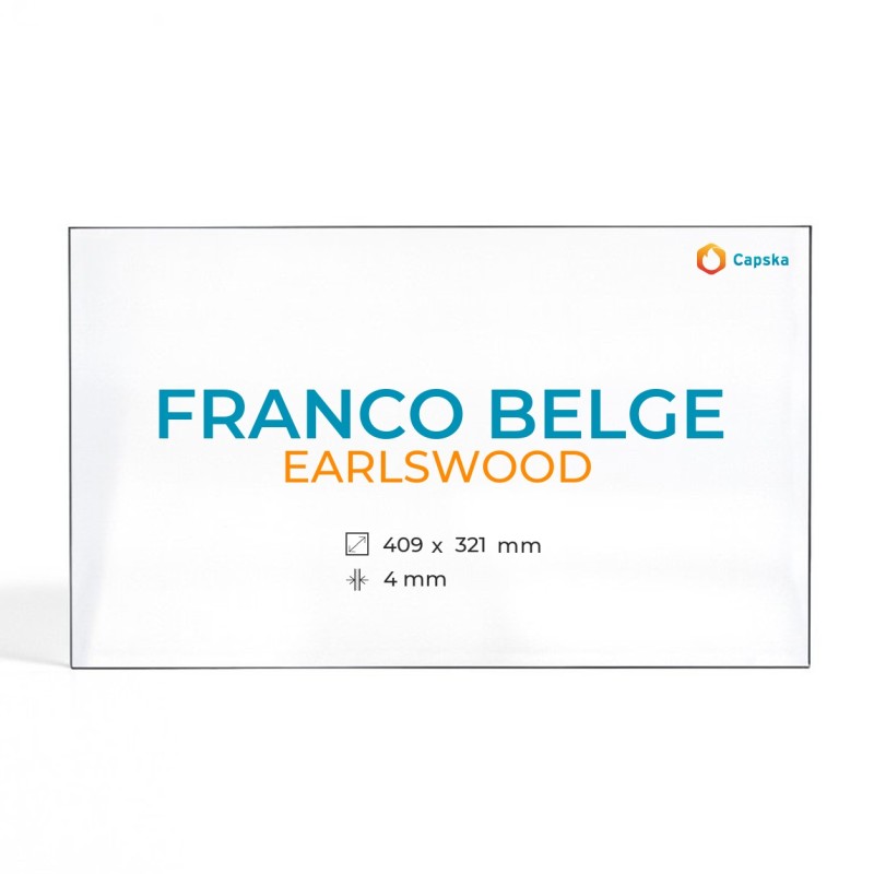 Cristal Franco Belge EARLSWOOD - Vidrio Rectángulo para estufa de leña