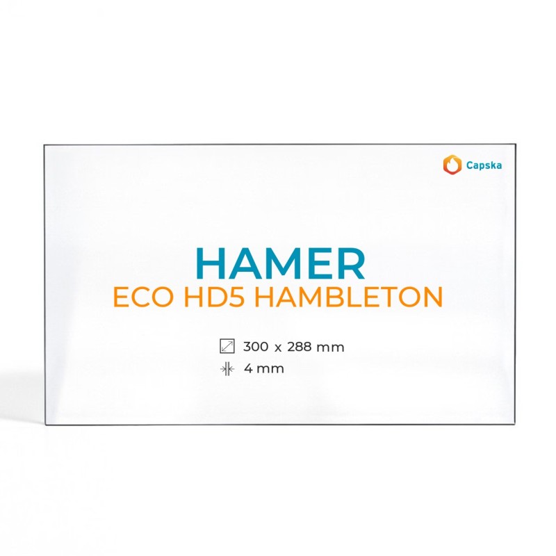 Vitre Hamer ECO HD5 HAMBLETON - Verre Rectangle pour poêle à bois