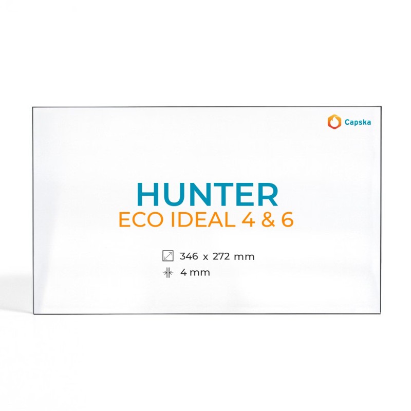Hunter ECO IDEAL 4 & 6 Glass - Rectangular Panel for Stove