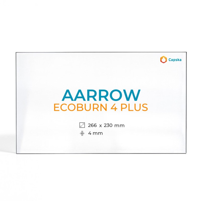 Vetro Aarrow ECOBURN 4 PLUS - Rettangolo per stufa a legna