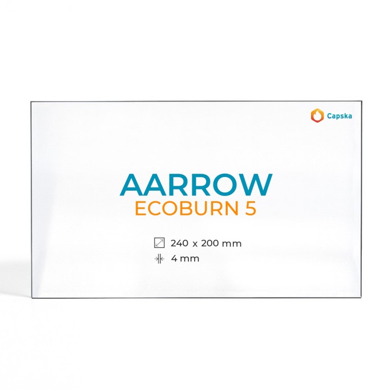 Vitre Aarrow ECOBURN 5 - Verre Rectangle pour poêle à bois