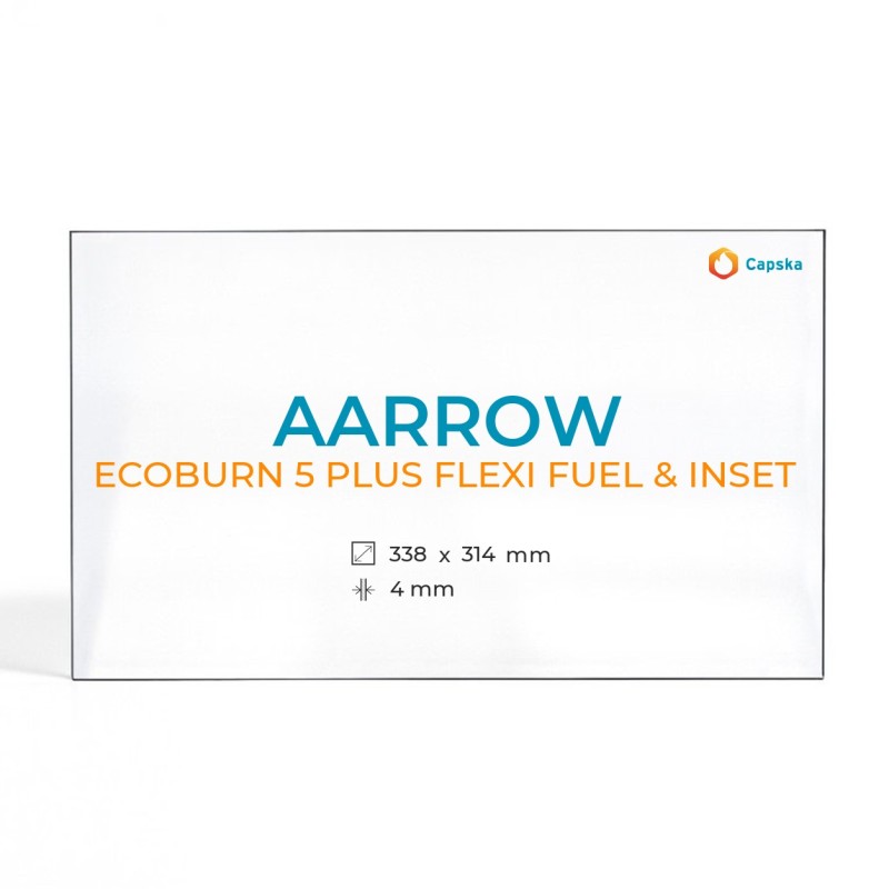 AARROW ECOBURN 5 PLUS FLEXI FUEL & INSET Glass Panel