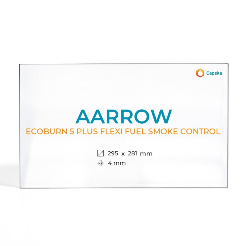 Aarrow ECOBURN 5 PLUS FLEXI FUEL SMOKE CONTROL Kaminglas - Rechteck, 295 x 281 x 4 mm