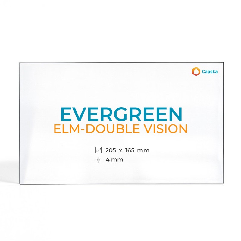 Vitre Evergreen ELM-DOUBLE VISION pour poêle à bois