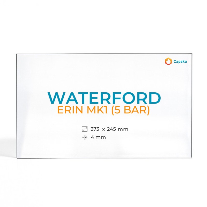 Waterford ERIN MK1 (5 BAR) Glass - Rectangular Panel for Wood Burning Stove
