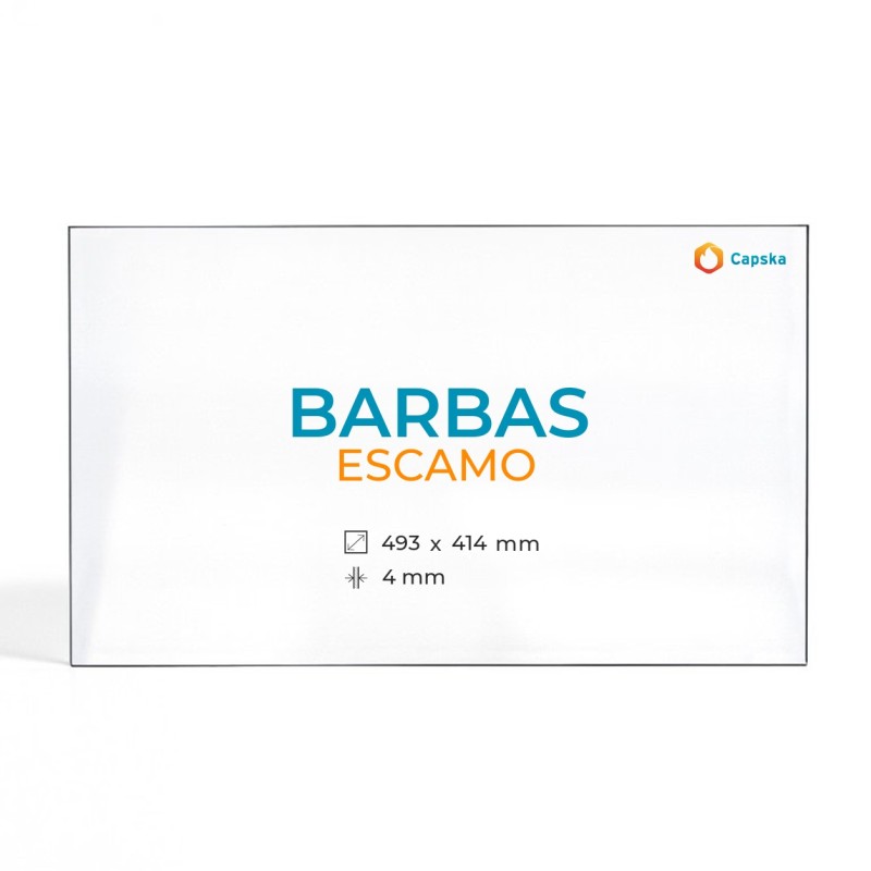Barbas ESCAMO Glass - Rectangular Panel for Wood Burning Stove
