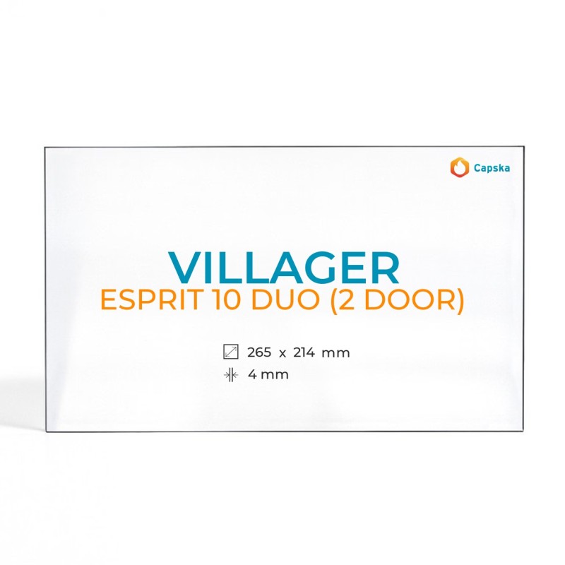 Villager ESPRIT 10 DUO Glass Panel for Wood Burning Stove