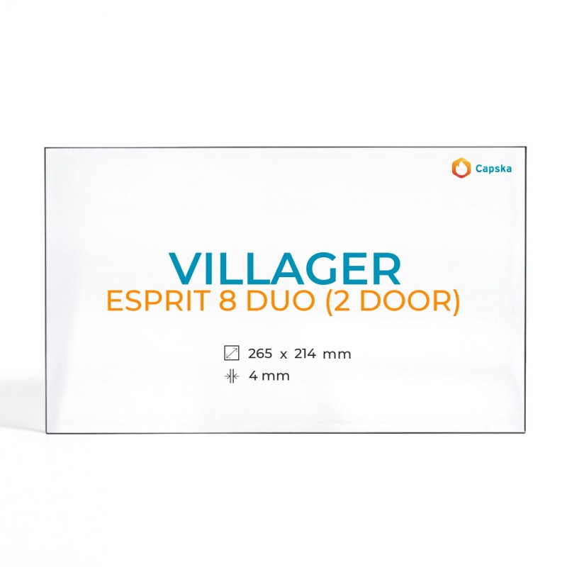 Vitre Villager ESPRIT 8 DUO - Verre Rectangle pour poêle à bois