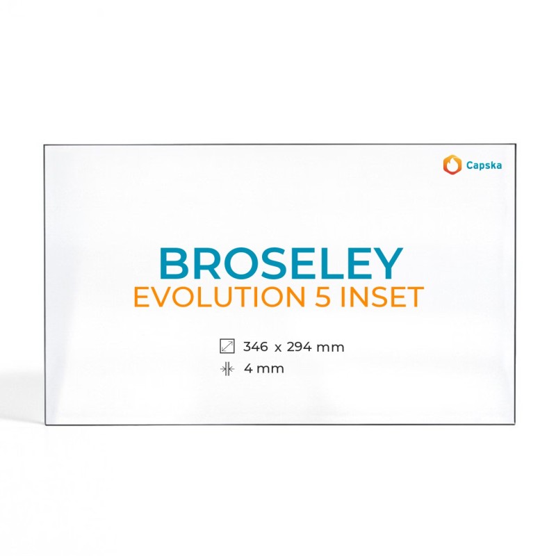 Vitre Broseley EVOLUTION 5 INSET - Verre Rectangle pour poêle à bois