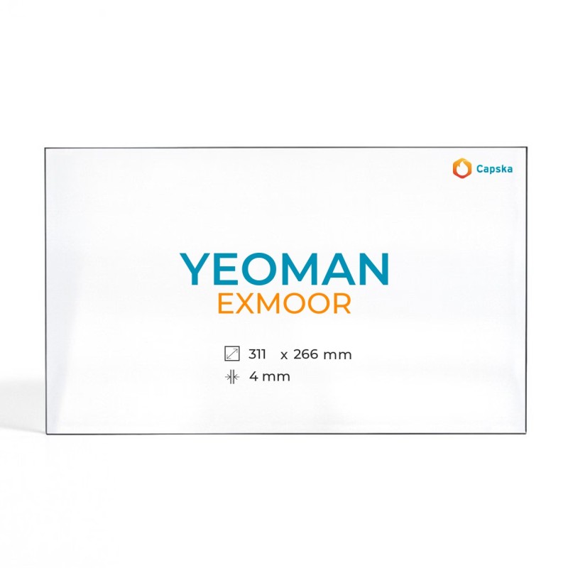 Vetro Yeoman EXMOOR - Vetro Rettangolo per stufa a legna