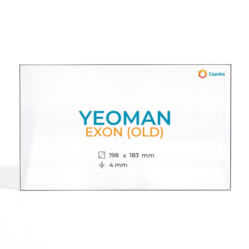 Yeoman EXON (OLD) Glass - Rectangular Panel for Wood Burning Stove