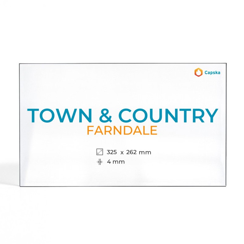 Vetro Town & Country FARNDALE - Vetro Rettangolo per stufa a legna