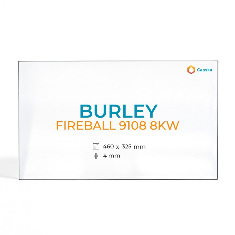 Vitre Burley FIREBALL 9108 8KW - Verre Rectangle pour poêle à bois