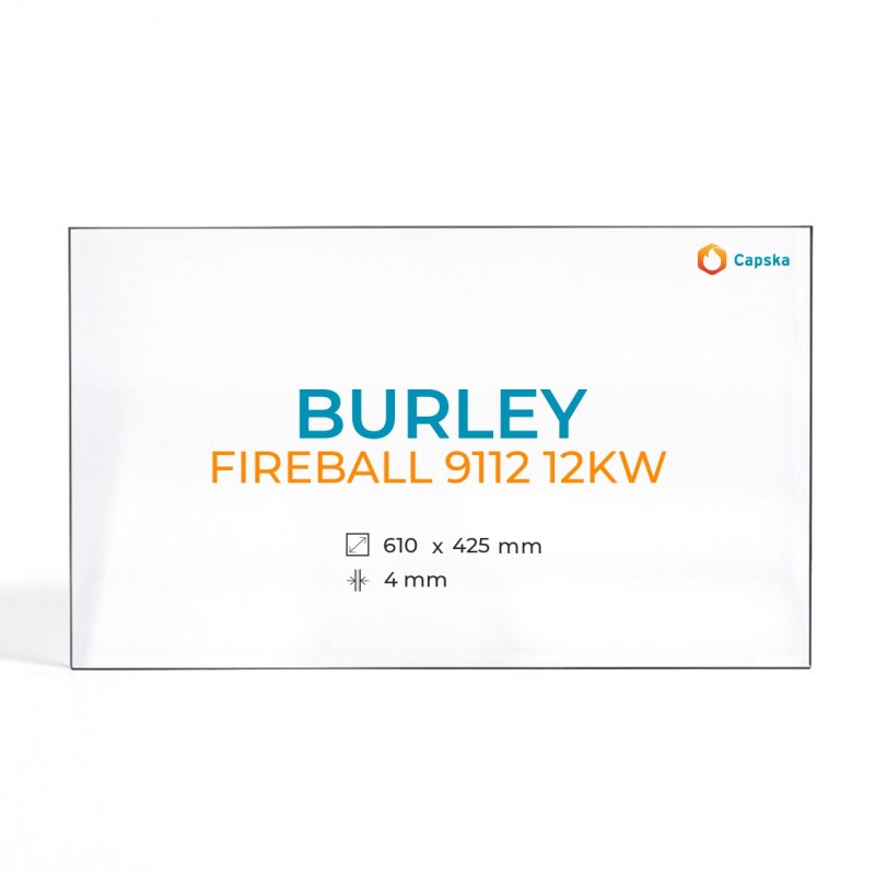 Vitre Burley FIREBALL 9112 12KW - Verre Rectangle pour poêle à bois