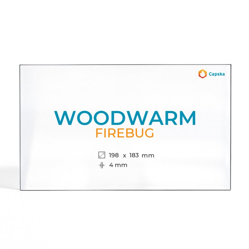 Vitre Woodwarm FIREBUG - Verre Rectangle pour poêle à bois