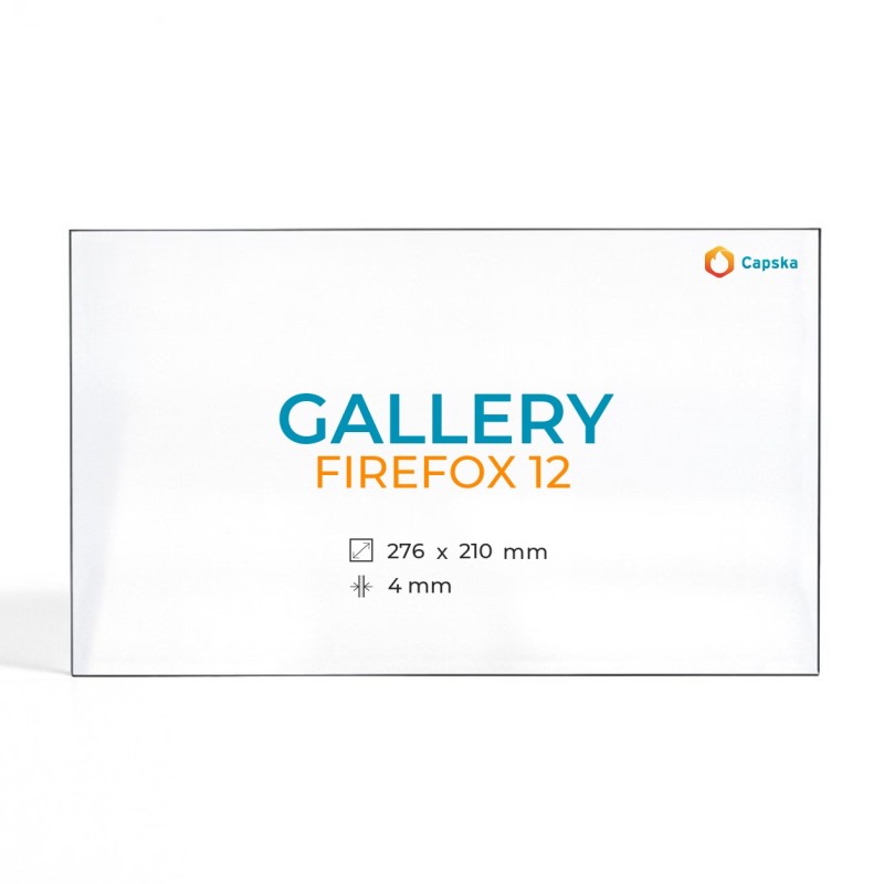 Vitre Gallery FIREFOX 12 - Verre Rectangle pour poêle à bois