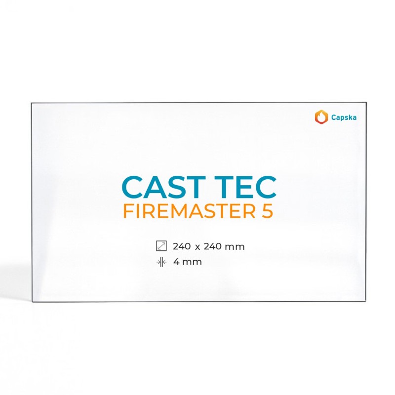 Vitre Cast Tec FIREMASTER 5 - Verre Rectangle pour poêle à bois