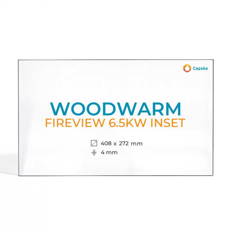 Woodwarm FIREVIEW 6.5KW INSET Glass - Rectangular Panel