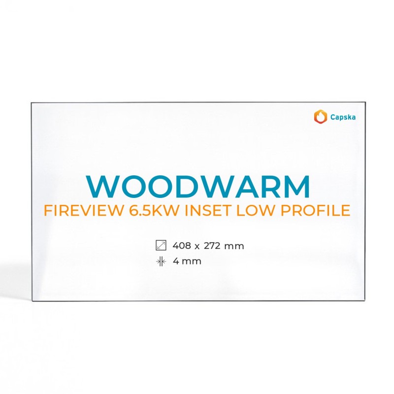 Vitre Woodwarm Fireview Low Profile 408x272mm - Capska