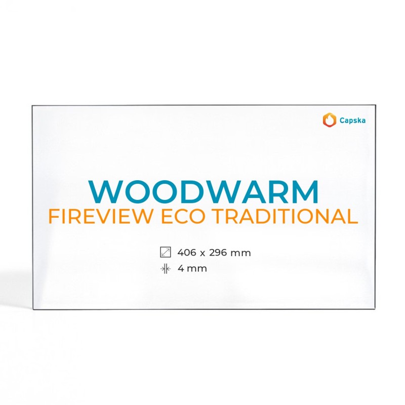 Woodwarm FIREVIEW ECO TRADITIONAL Glass - Rectangular Panel