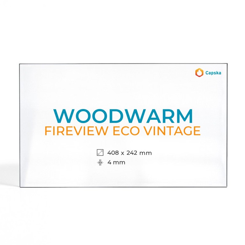 Vitre Woodwarm FIREVIEW ECO VINTAGE - Verre Rectangle pour poêle à bois