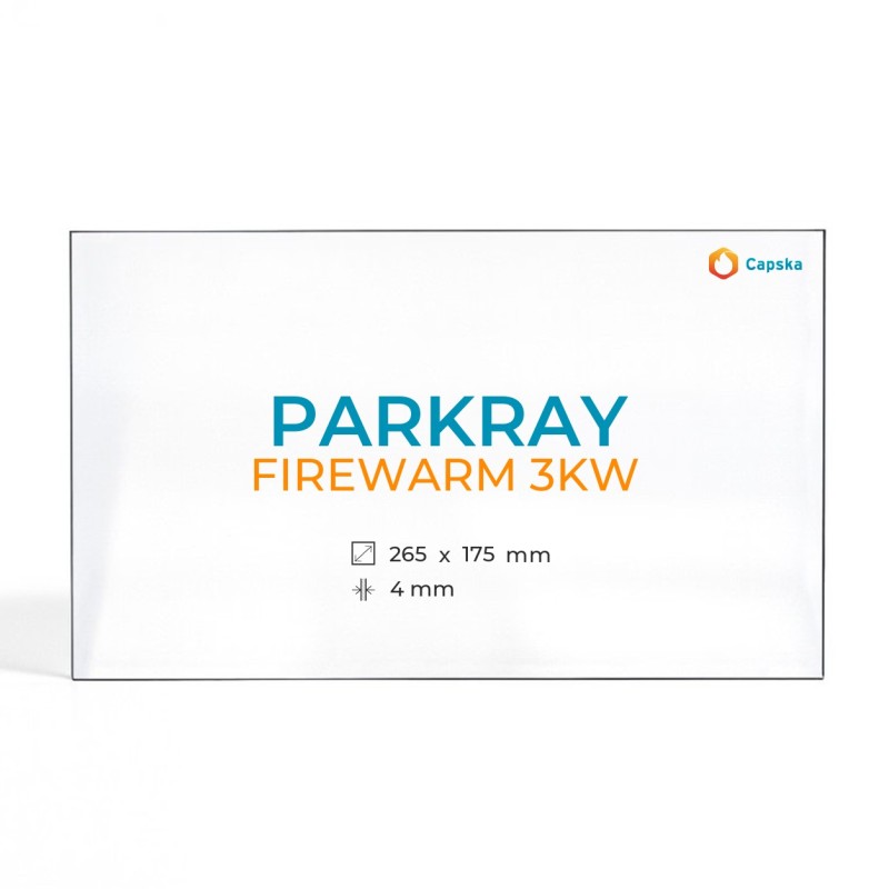 Parkray FIREWARM 3KW Glass - Rectangular Panel for Wood Burning Stove