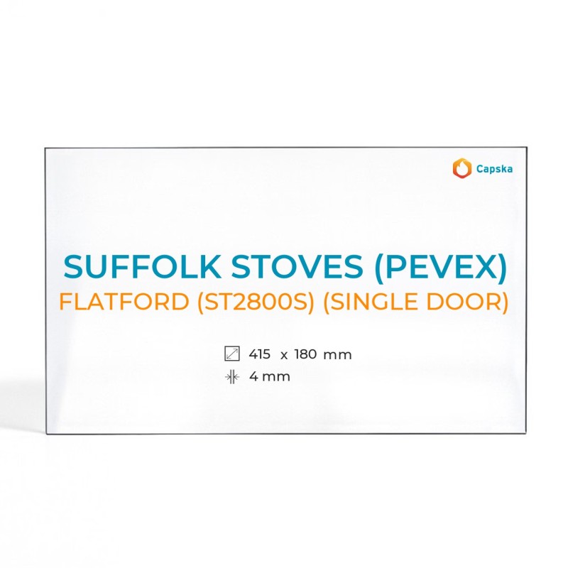 Suffolk Stoves FLATFORD (ST2800S) Glass Panel - Rectangular Shape