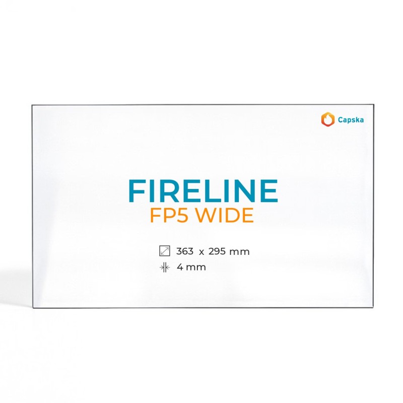 Fireline FP5 WIDE Glas - Rechteck Kaminglas für Kaminofen