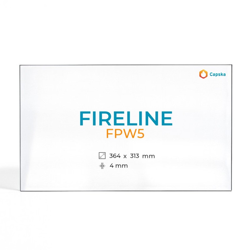 Vitre Fireline FPW5 - Verre Rectangle pour poêle à bois
