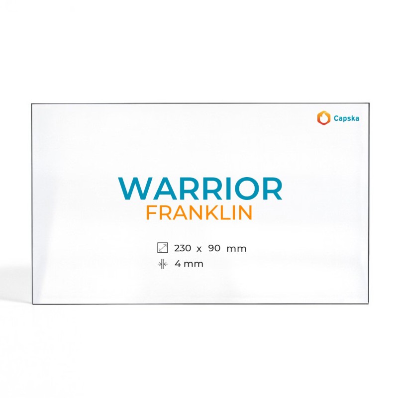 Warrior FRANKLIN Glass - Rectangular Panel for Wood Burning Stove