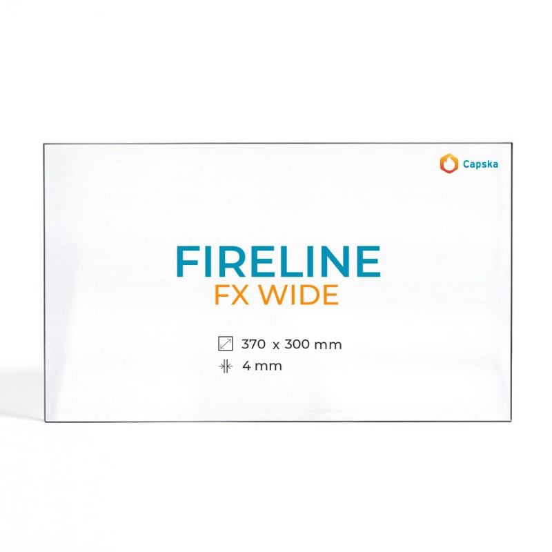 Vetro Fireline FX WIDE - Vetro Rettangolo per stufa a legna