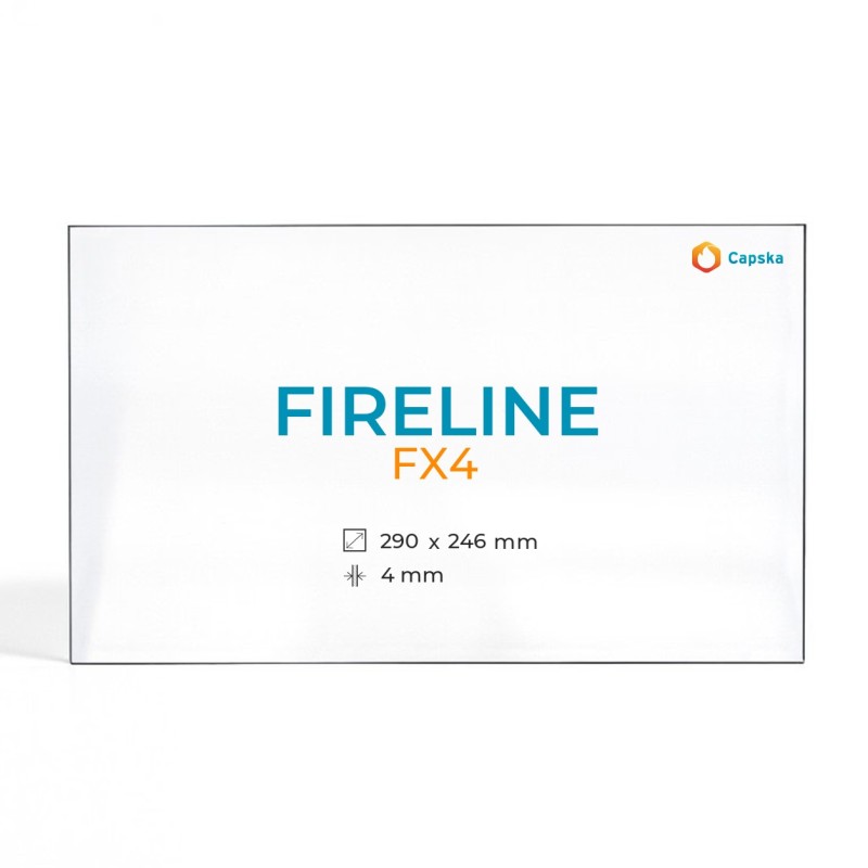 Vitre Fireline FX4 - Verre Rectangle pour poêle à bois