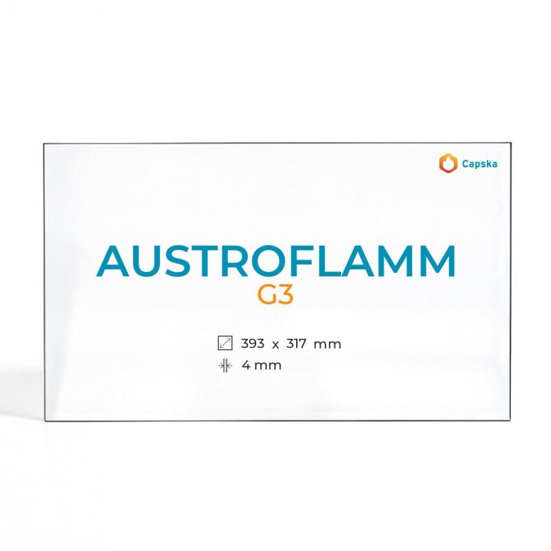 Austroflamm G3 Glass - Rectangular Panel for Wood Burning Stove