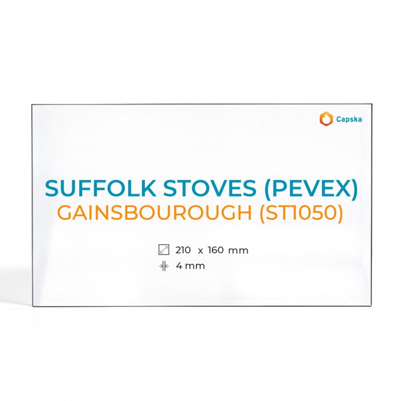 Vitre Suffolk Stoves GAINSBOUROUGH (ST1050) - Verre Rectangle pour poêle à bois