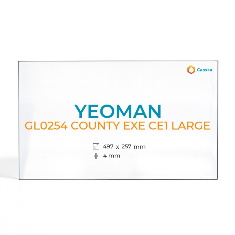 Vetro Yeoman GL0254 COUNTY EXE CE1 LARGE per stufe a legna