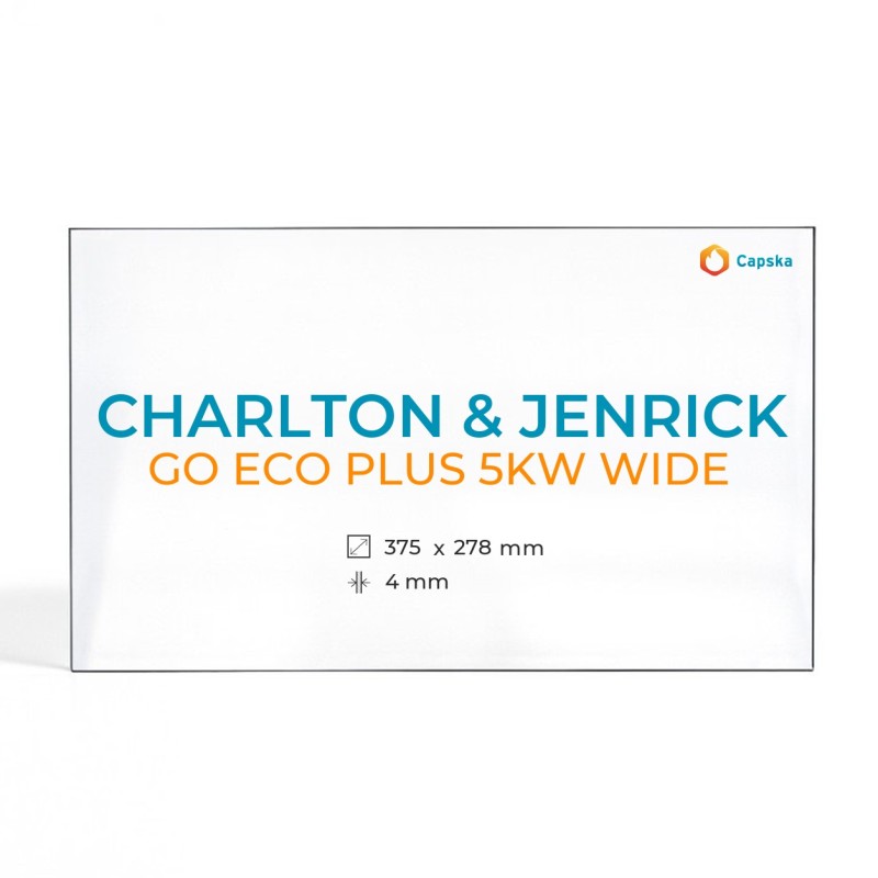 Charlton & Jenrick GO ECO PLUS 5KW WIDE Glass - Premium Wood Burning Stove Panel