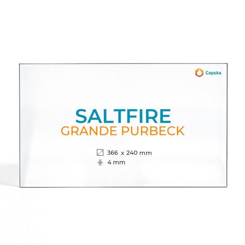 Saltfire GRANDE PURBECK Glas - Rechteck Kaminglas für Kaminofen