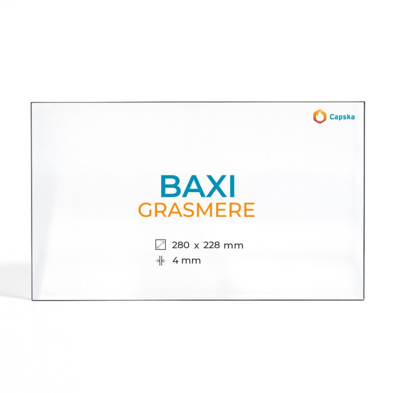 Vetro Baxi GRASMERE - Vetro Rettangolo per stufa a legna
