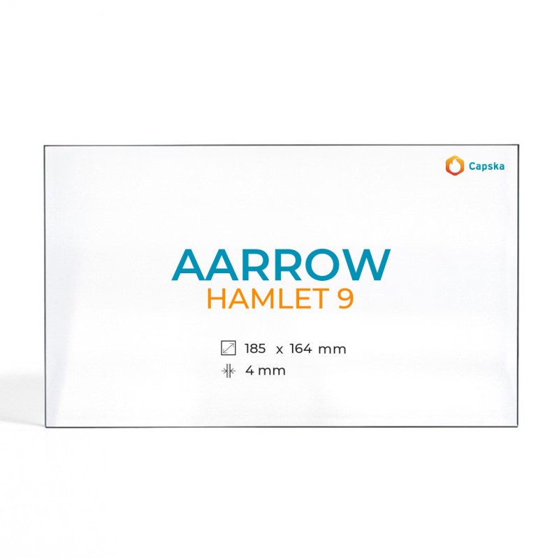 Aarrow HAMLET 9 Glass - Rectangular Panel for Wood Burning Stove