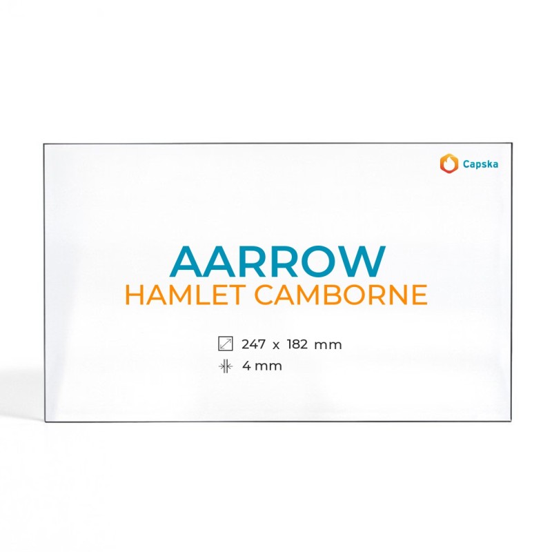 Aarrow HAMLET CAMBORNE Glas - Rechteck Kaminglas für Kaminofen
