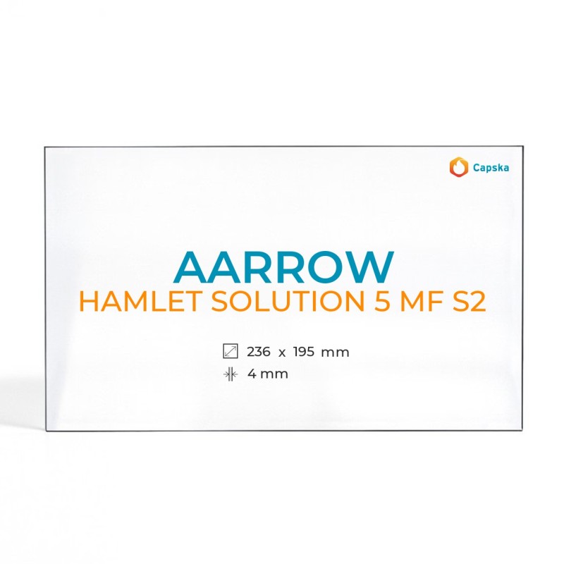 Vitre Aarrow HAMLET SOLUTION 5 MF S2 - Verre Rectangle pour poêle à bois