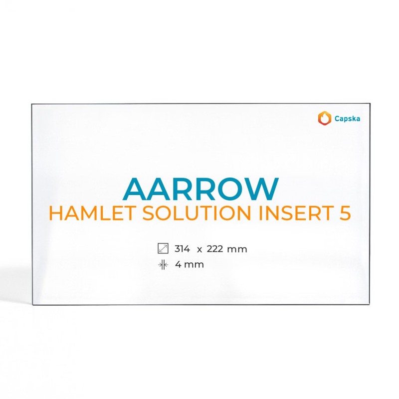 Aarrow HAMLET SOLUTION INSERT 5 Glas - Rechteck Kaminglas für Kaminofen
