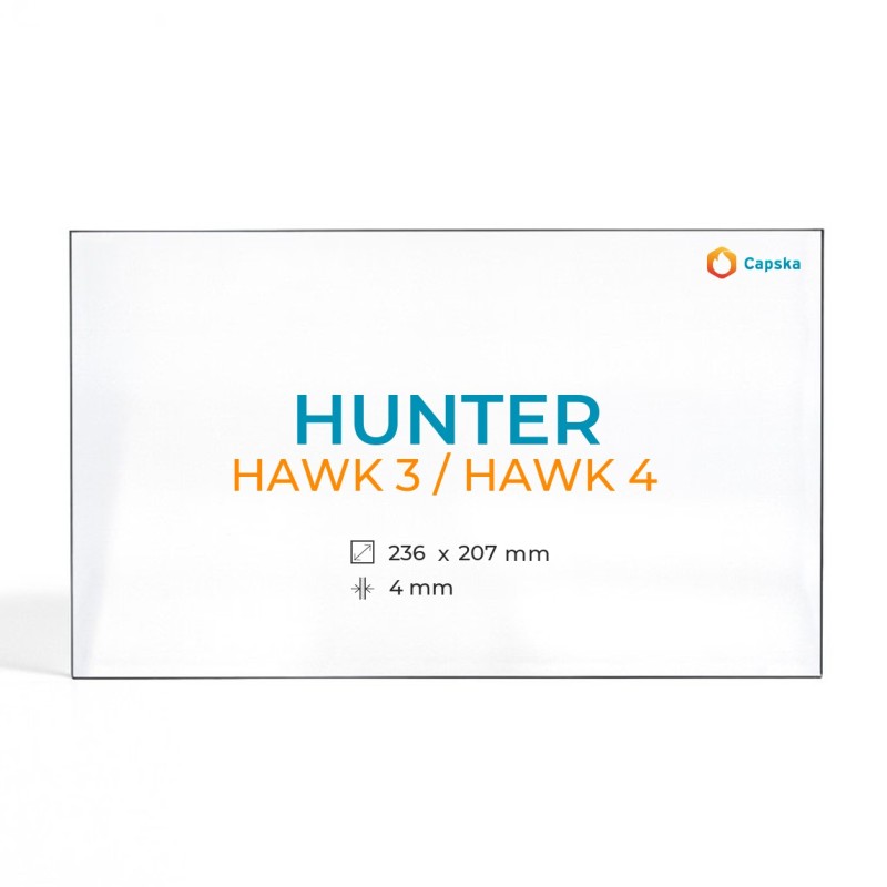 Hunter HAWK 3 / HAWK 4 Glass Panel for Wood Burning Stove