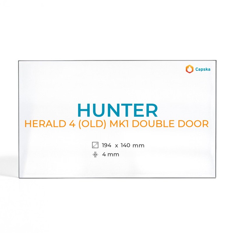 Vitre Hunter HERALD 4 (OLD) MK1 DOUBLE DOOR - Verre Rectangle pour poêle à bois