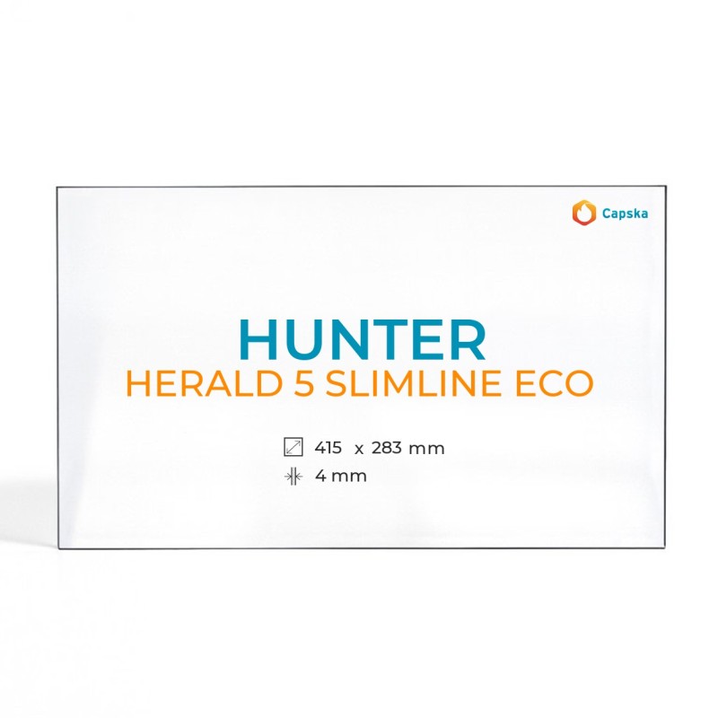 Vitre Hunter HERALD 5 SLIMLINE ECO - Verre Rectangle pour poêle à bois