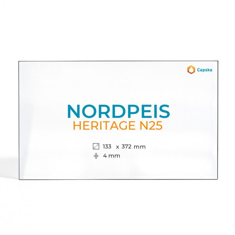 Verre Nordpeis HERITAGE N25 - Dimensions 133 x 372 x 4 mm