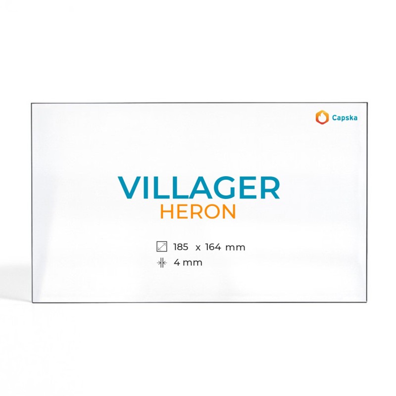 Vitre Villager HERON - Verre Rectangle pour poêle à bois