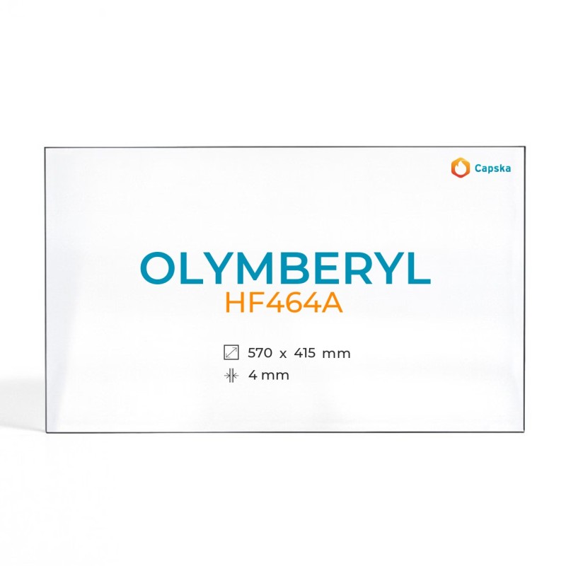 Olymberyl HF464A Glass Panel for Wood Burning Stove